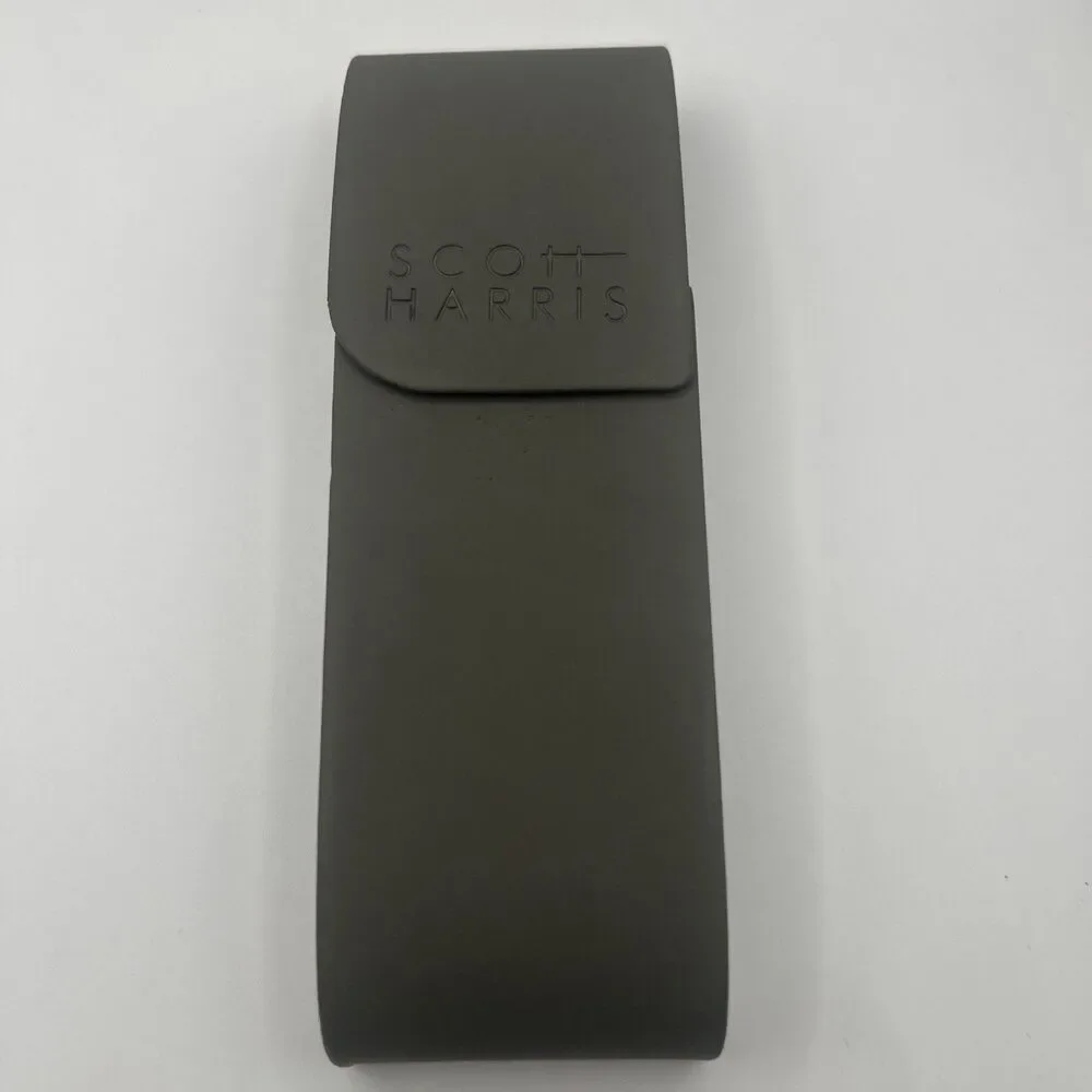 SCOTT HARRIS Sun/Eyeglass Case-Gray Flip Top-Sleek Pre Owned